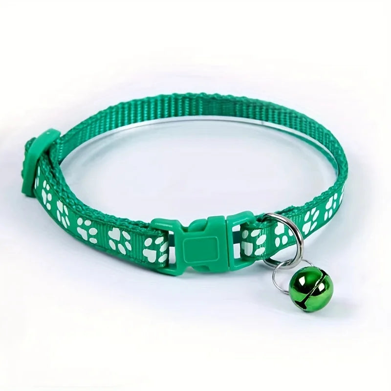 Colorful Adjustable Cat Collar with Bell for Cats and Kittens