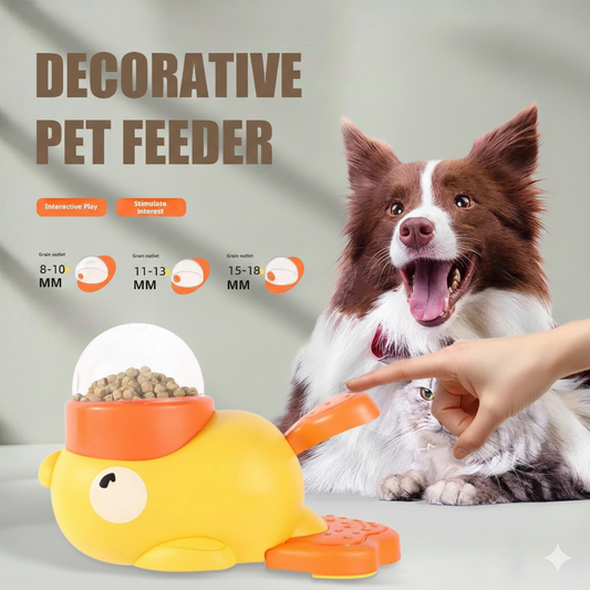 Little Yellow Duck Interactive Pet Feeder for Cats and Dogs