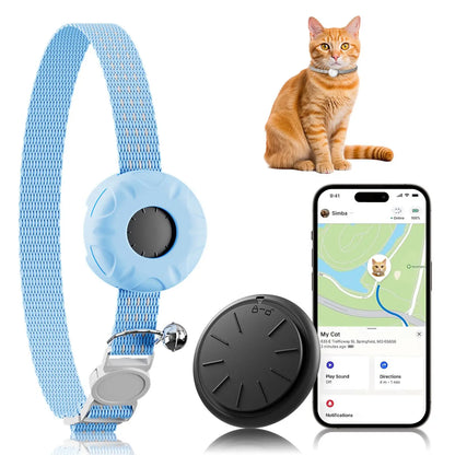 Waterproof GPS Pet Tracker Collar for Cats iOS No Monthly Fee