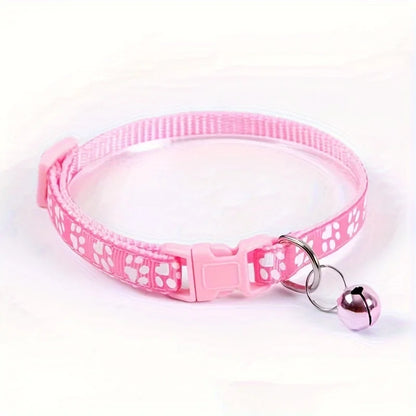 Colorful Adjustable Cat Collar with Bell for Cats and Kittens