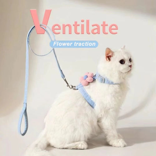 Adjustable Cat and Dog Harness with Leash for Small Pets