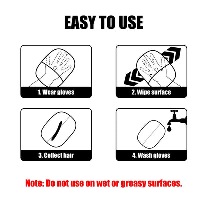 Reusable Pet Hair Removal Gloves Double-Sided Grooming Tool