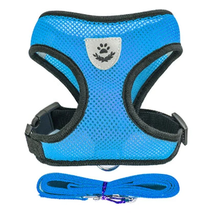 Adjustable Cat & Dog Harness Vest with Walking Leash for Pets