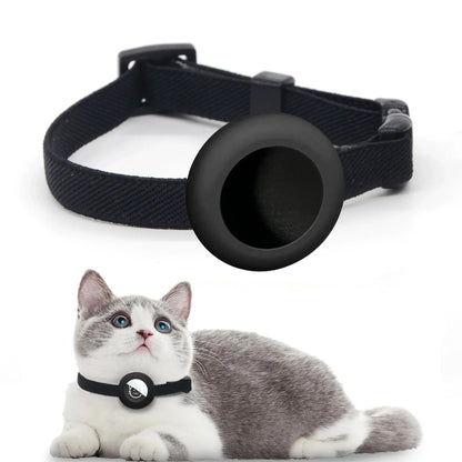 Air tag Cat Collar with GPS Tracker Elastic Protective Case