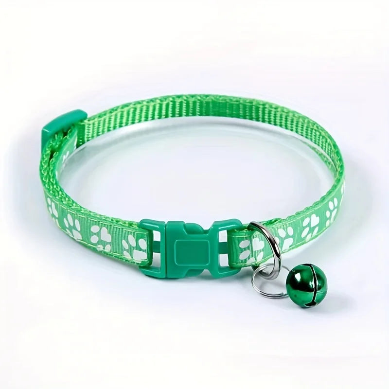 Colorful Adjustable Cat Collar with Bell for Cats and Kittens
