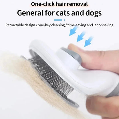Self Cleaning Pet Brush Hair Remover Comb for Dogs & Cats
