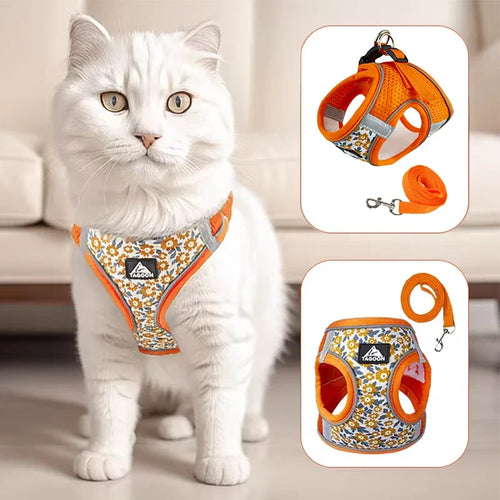 Reflective Adjustable Pet Harness Anti-Escape for Cats
