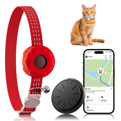 Waterproof GPS Pet Tracker Collar for Cats iOS No Monthly Fee