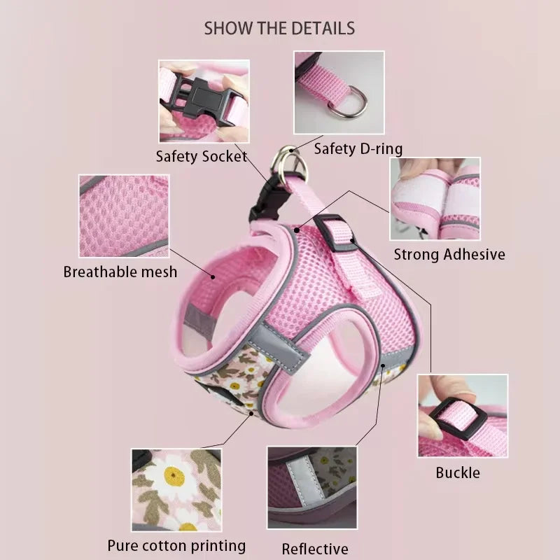 Reflective Adjustable Pet Harness Anti-Escape for Cats