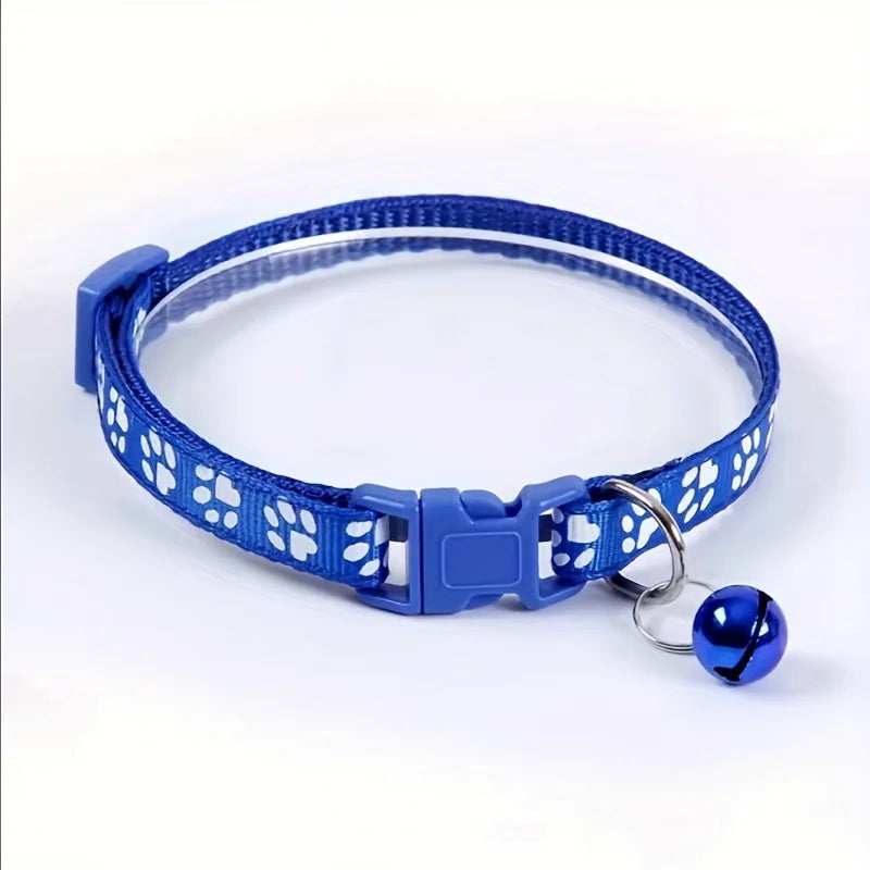 Colorful Adjustable Cat Collar with Bell for Cats and Kittens