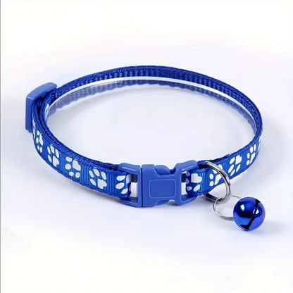 Colorful Adjustable Cat Collar with Bell for Cats and Kittens