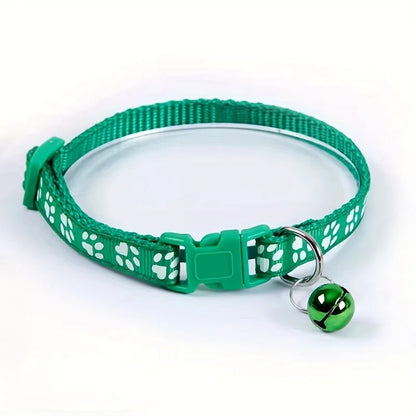 Colorful Adjustable Cat Collar with Bell for Cats and Kittens