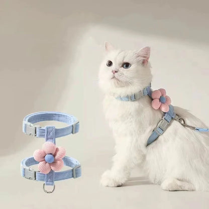 Adjustable Cat and Dog Harness with Leash for Small Pets