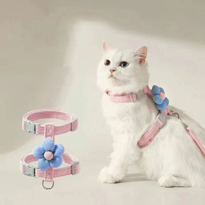 Adjustable Cat and Dog Harness with Leash for Small Pets