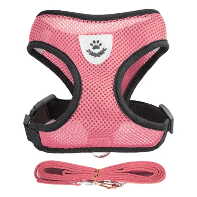Adjustable Cat & Dog Harness Vest with Walking Leash for Pets