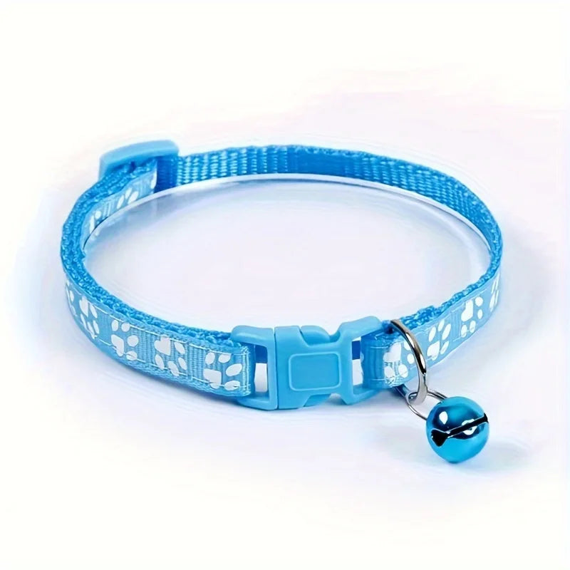 Colorful Adjustable Cat Collar with Bell for Cats and Kittens
