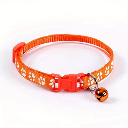 Colorful Adjustable Cat Collar with Bell for Cats and Kittens