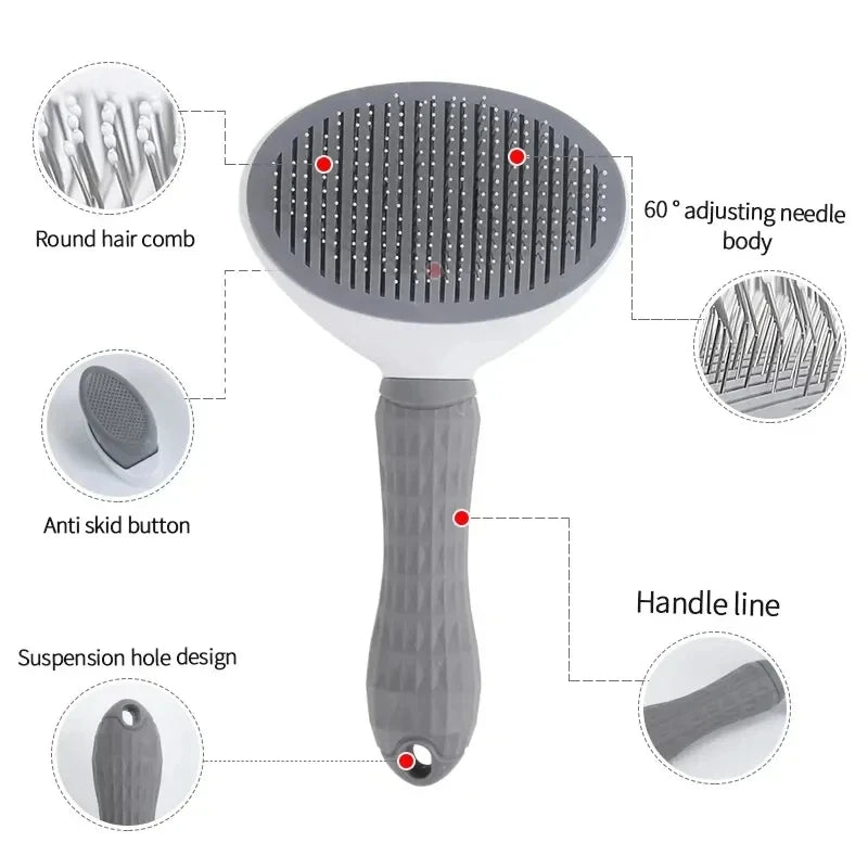 Self Cleaning Pet Brush Hair Remover Comb for Dogs & Cats