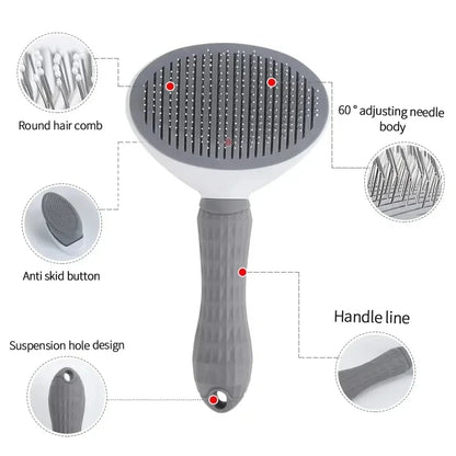 Self Cleaning Pet Brush Hair Remover Comb for Dogs & Cats
